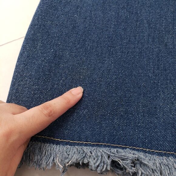 Vintage Adriana Sport Flare Jeans Women 28x30 Blue Fringe High Waisted 80s Boho - Picture 14 of 16